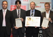 1. Platz für eTM - TourismusMonitor Region Wörthersee: Siegbert Leitner, Rene Glanzer und Martin Zandonella, Net4you Internet GmbH; Gernot Riedel Wörthersee Tourismus GmbH