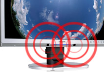 Ein Infrarotsensor am unteren Monitorrahmen lässt den Monitor ein Sparprogramm starten, wenn der Arbeitsplatz verwaist wird. 