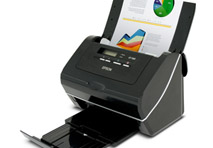 Epsons A4-Scanner 'GT-S80' zieht sich auch A3-Dokumente rein.