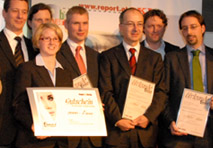 Platz 2 für E-Voting-Projekt: Carl-Markus Piswanger, BRZ; Andreas Ehringfeld, Industrial Software TU Wien; Daniela Rivin, BMWF; Günther Lauer, BRZ, Siegfried Stangl, BMWF; Markus Traxl, Institut für Verwaltungsmanagement; Christoph Leixner, Scytl.