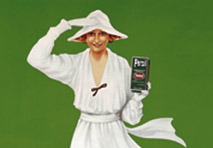 schön retro. Die Persil-Dame voll im Trend. 