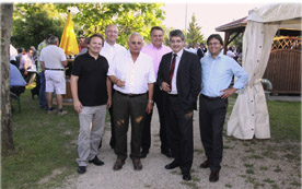 Viel Prominenz am »Langen Feld«: Alois Fürnkranz (Saubermacher), Ludger Koch (Bilfinger Berger), Franz Steinnacher (Langes Feld), Richard Metzenbauer (Porr Umwelttechnik), Wolfgang Hesoun (Siemens) und Rudolf Kraft (Bilfinger Berger).