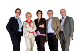 Lisa Handl, Sigrid Steinberger, Christina Nekola, Kristian Phillip, Harry Steinberger feiern das runde Jubiläum.