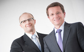 Neue Aufgaben für Gerhard Staudinger (l.) und Reinhard Böcskör bei Wienerberger.