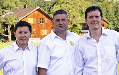 Stephan Ohn, Hermann Metzler und Dietmar Hohn vertreiben hochwertigen Alpenkäse über eine vorbildlich umgesetze Onlineplattform.