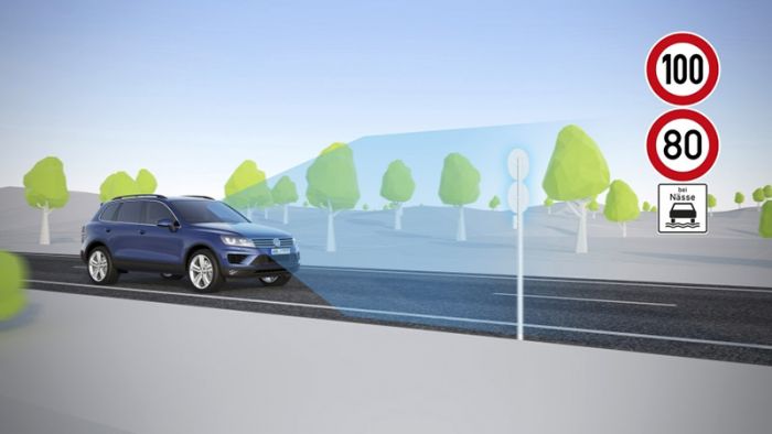 VW: Elektronikscher Begleiter "schaut" mit und verabreitet Bilder von Straßenschildern zu hilfreichen Infos für Fahrerinnen und Fahrer.