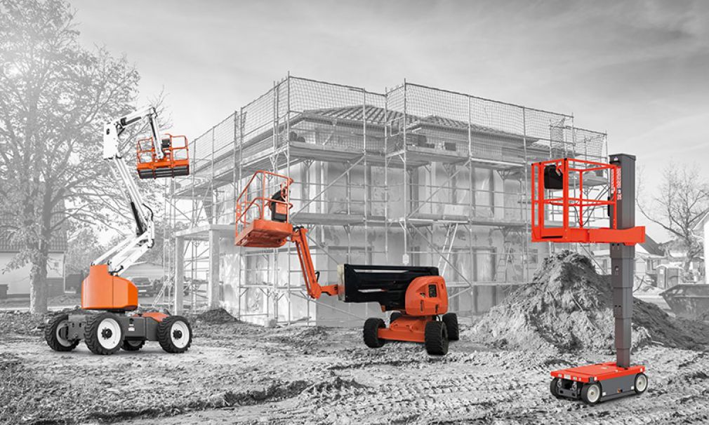 Ab sofort hat die Baumaschinen-Mietplattform Digando.com auch Arbeitsbühnen im Sortiment.  Foto: Digando GmbH. 