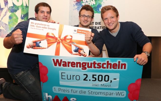 Stromspar-WG 2013 Frauenheimgasse mit Gutscheinen.