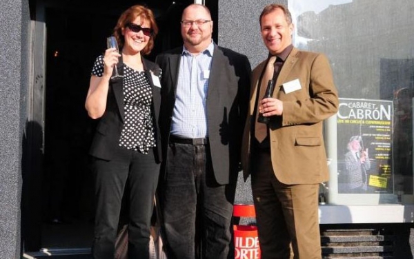 Karin Wiesinger, Uniqua, mit Thomas Kindl, imposult, und Andreas Hallemann, VVO.