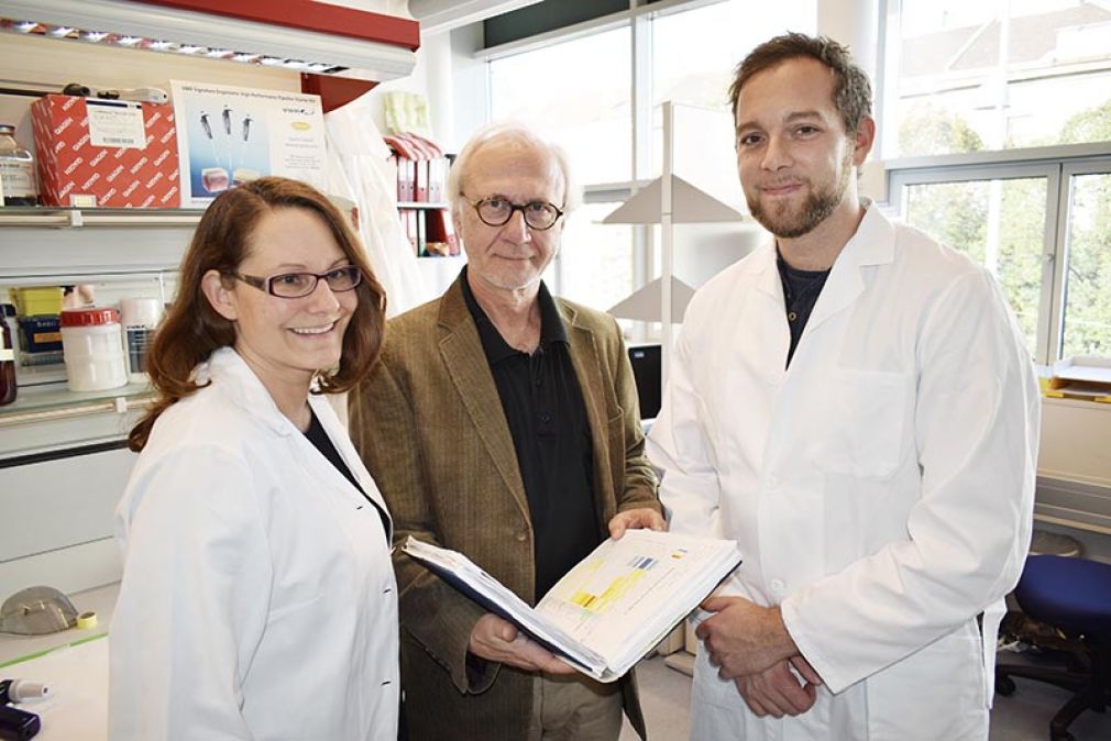 Dr. Sabine Taschner-Mandl, Prof. Dr. Peter Ambros und DI Florian Kromp von der St. Anna Kinderkrebsforschung bilden die Projektleitung von "Visiomics".