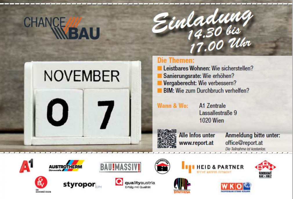 Einladung Enquete "Chance Bau 2019"