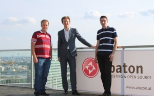 Backupservice aus der Wolke: Christoph Jäger, Leitung Hosting & Server abaton, Bernhard Jungwirth, ÖIAT, Herbert Sojnik, Geschäftsführer abaton.