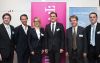 Martin Szelgrad, Report, mit den Podiumsdiskutanten Oliver Krizek, Margarete Schramböck, Martin Katzer, Josef Jarosch und Thomas Schmutzer. (Foto: Milena Krobath)