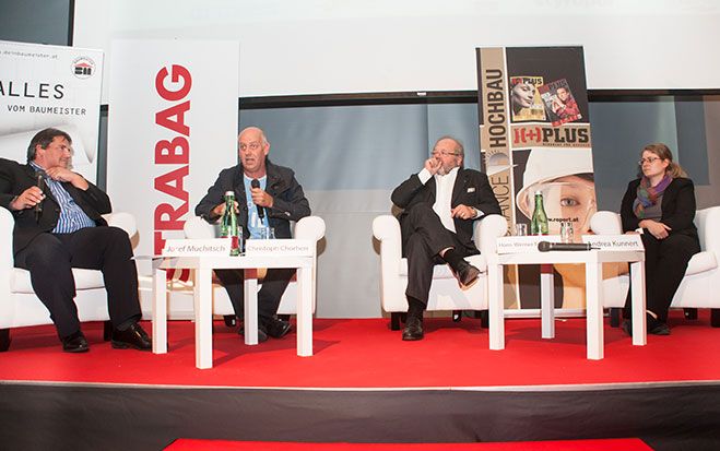 Mehr als 200 Gäste folgten der Einladung in den Gironcoli-Kristall im Strabag-Haus zur Jubiläumsveranstaltung "10 jahre Enquete Chance Hochbau".