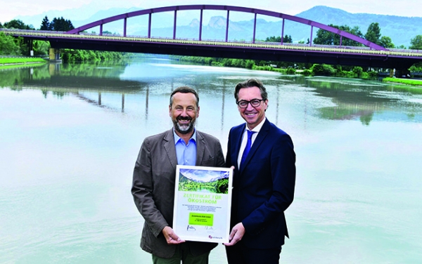 100 % Strom aus Wasserkraft