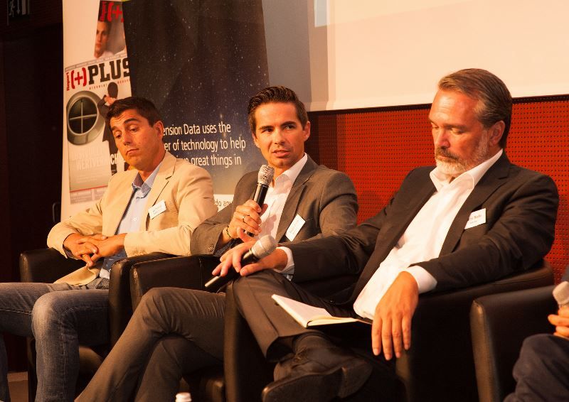 Joe Pichlmayer, IKARUS Security; Jürgen Horak, Dimension Data; und Martin Madlo, Interxion, bei der Diskussion des Report.