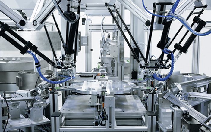 (Foto: Festo) Das vielseitige High-Speed-Handling Tripod EXPTvon Festo im industriellen Einsatz.